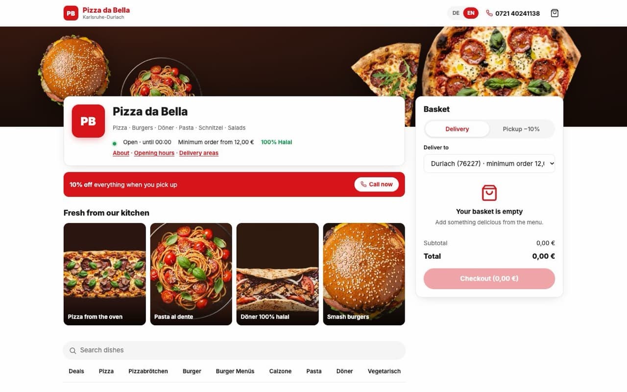 Pizza da Bella — screen 1
